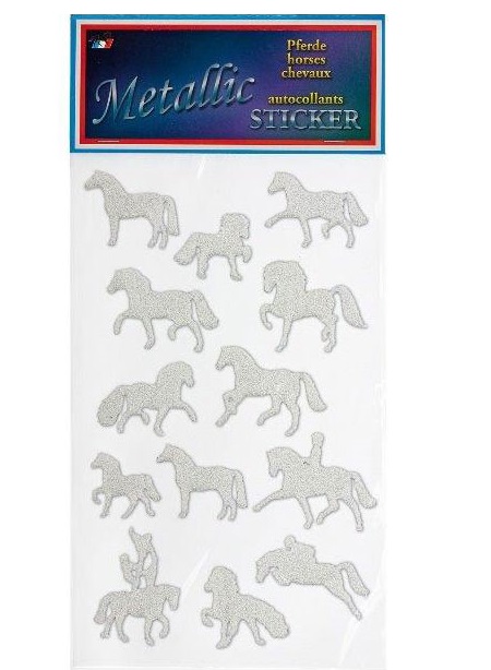 STICKERS" METALLIC" CON SOGGETTO EQUESTRE  